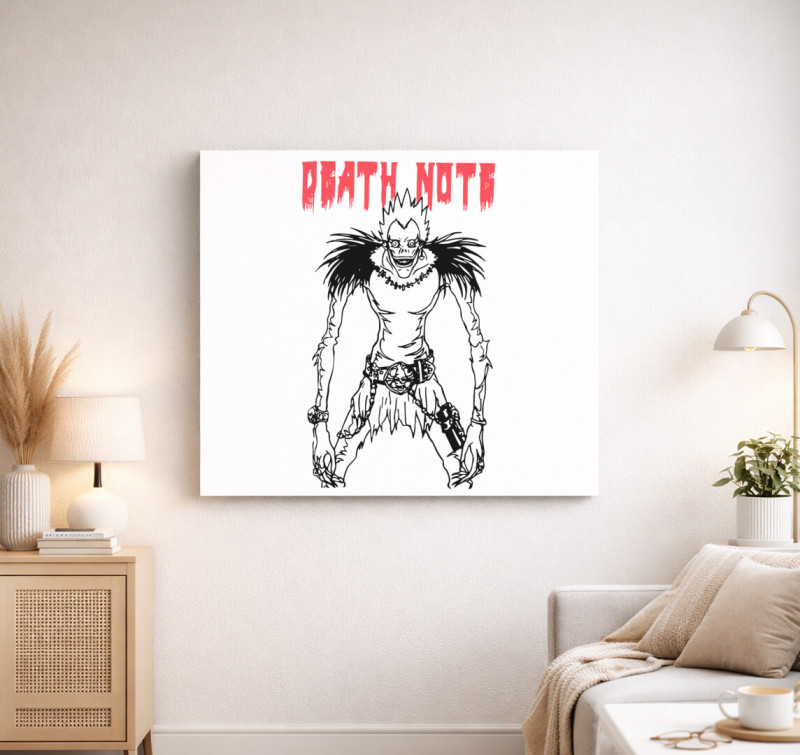 Deathnote art vászonkép — Fehér