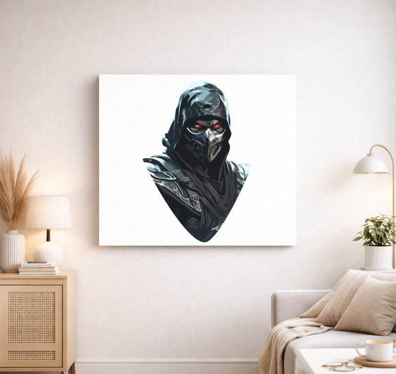 Mortal Kombat Noob Saibot avatar vászonkép — Fehér