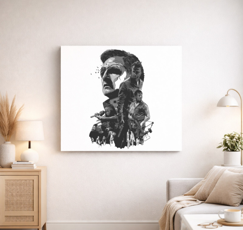 The Walking Dead concept art vászonkép — Fehér