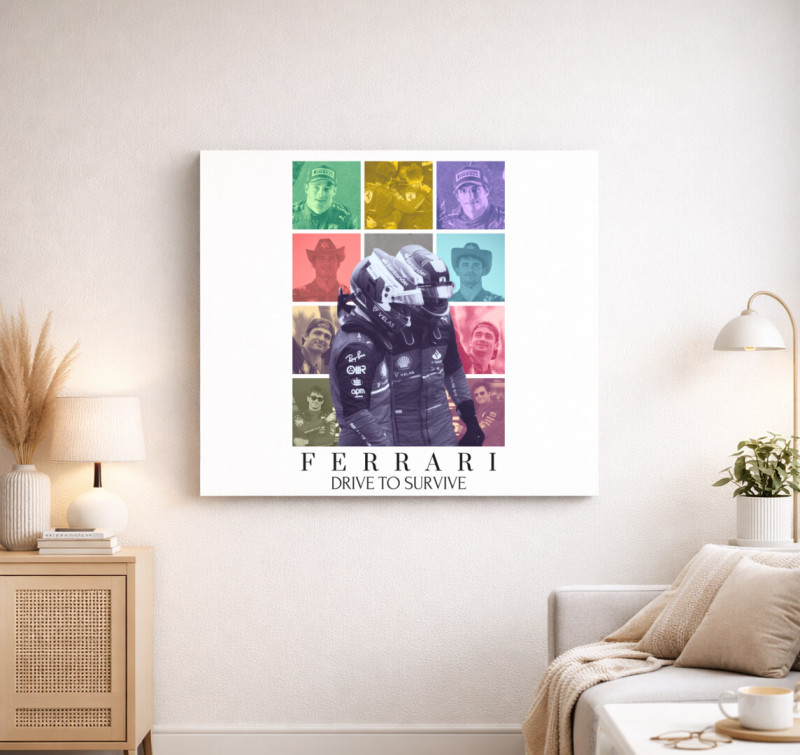 Ferrari F1 1.0 vászonkép — Fehér