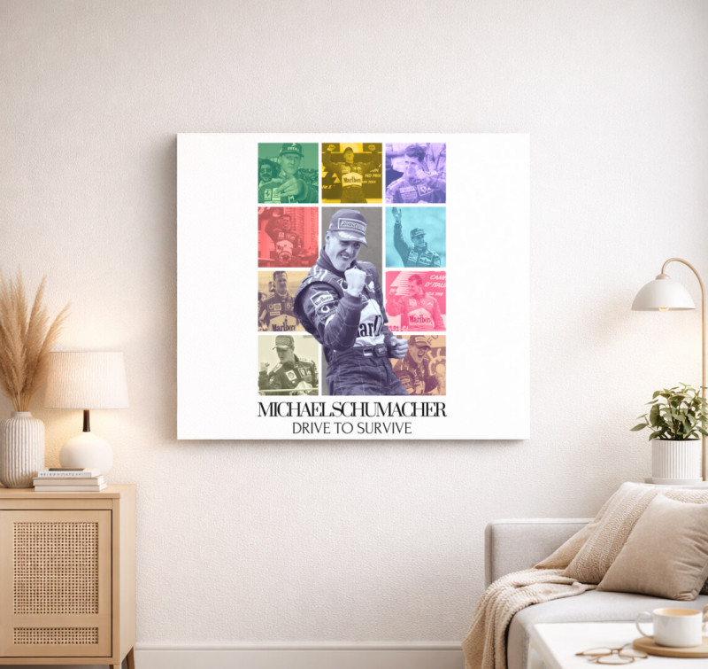 Michael Schumacher F1 3.0 vászonkép — Fehér