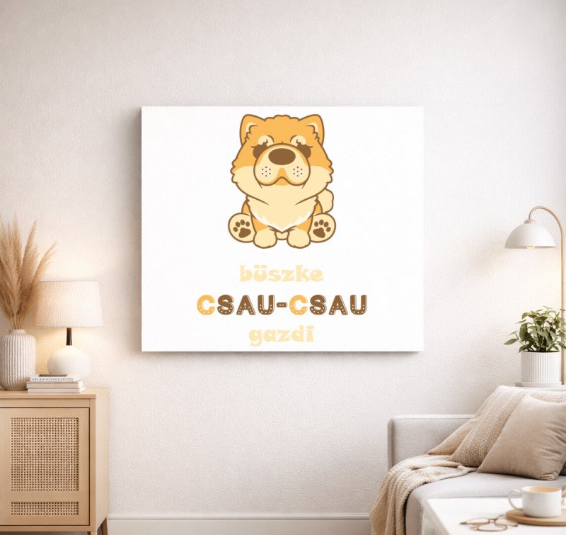 Vöröses csaucsau vászonkép — Fehér