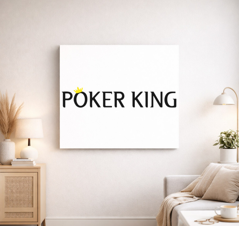Poker king vászonkép — Fehér