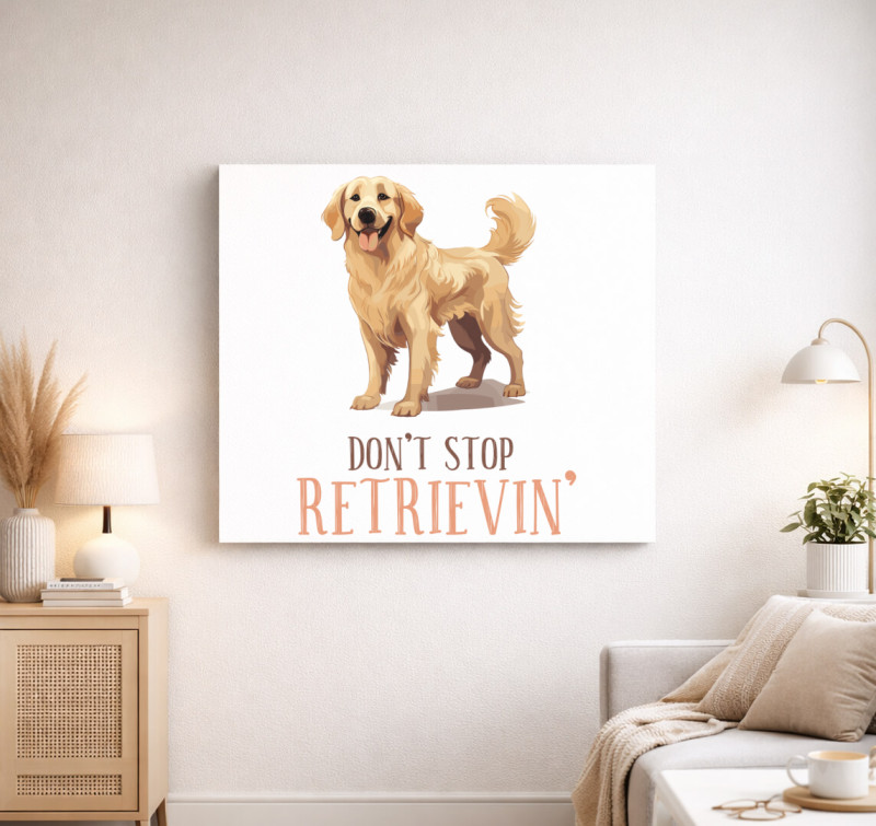 Retrievin vászonkép — Fehér
