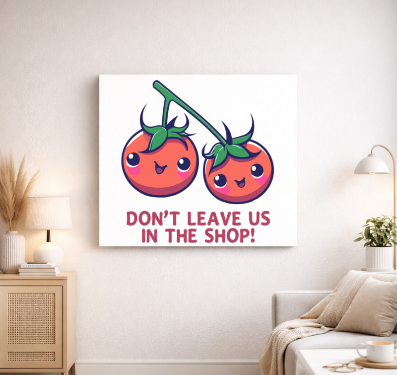 Shop tomato vászonkép — Fehér