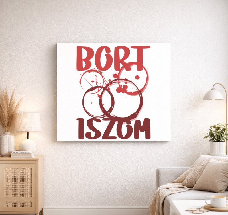 Bort iszom vászonkép — Fehér