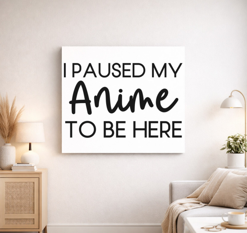 Anime paused vászonkép — Fehér