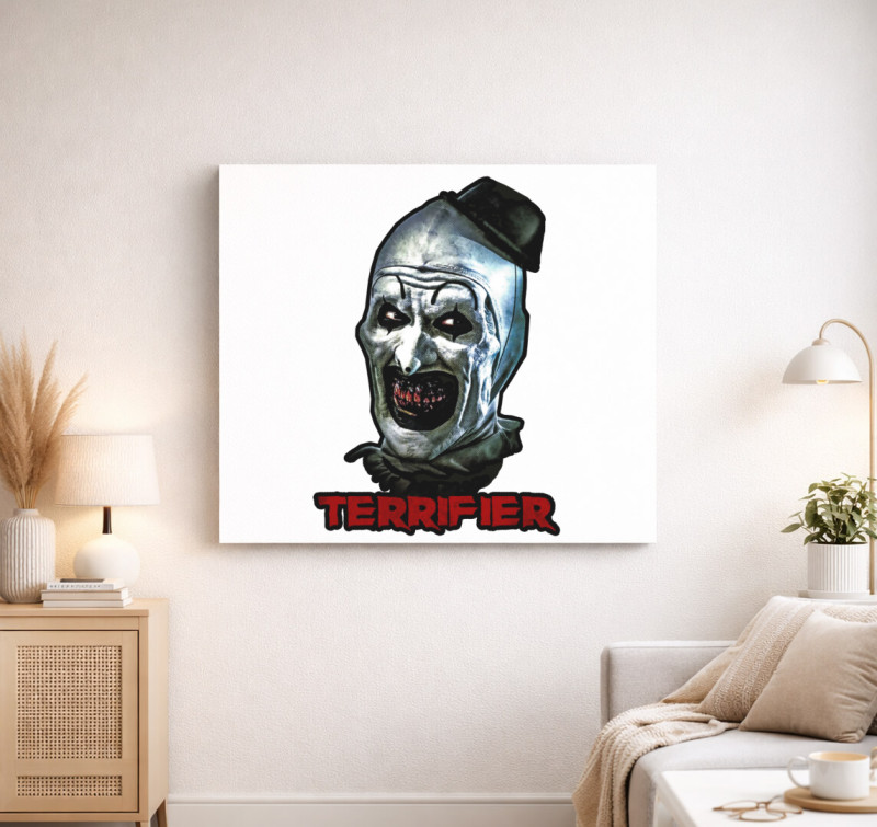 Terrifier vászonkép — Fehér