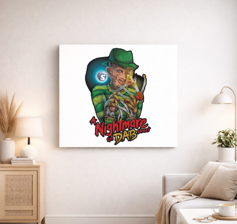Nightmare on DAB Street vászonkép — Fehér