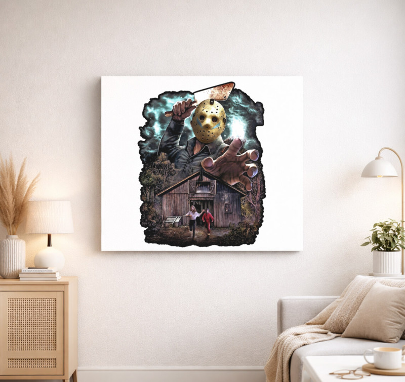 Jason Voorhees vászonkép — Fehér