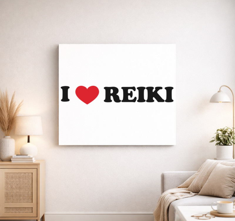I love reiki vászonkép — Fehér