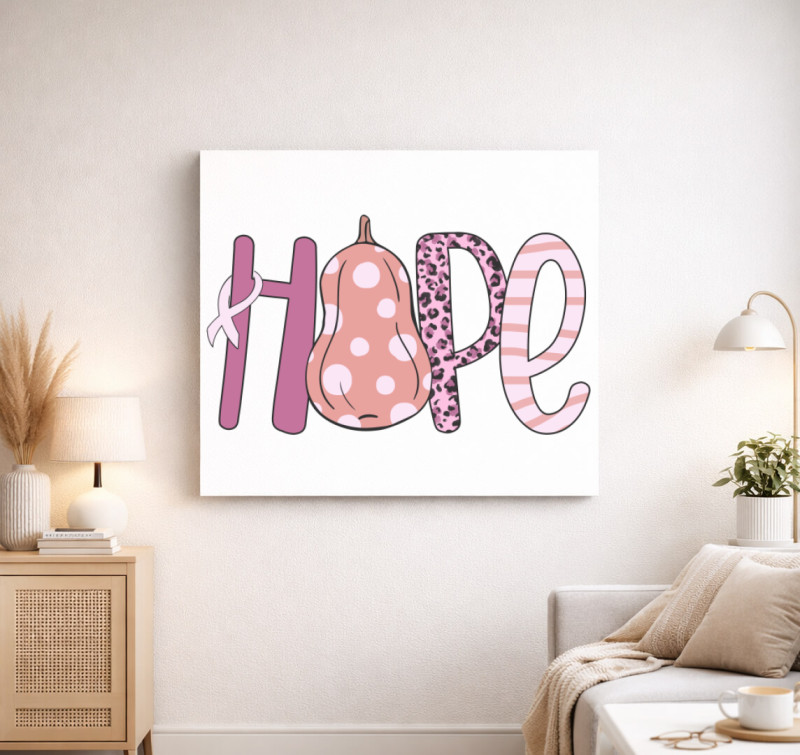 Cancer hope vászonkép — Fehér