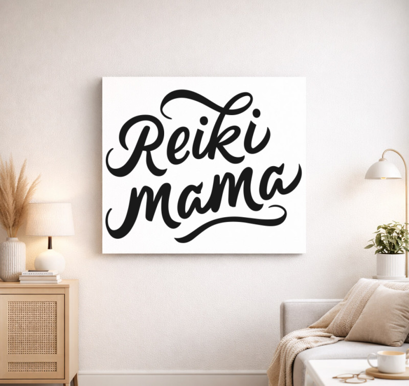 Reiki Mama vászonkép — Fehér