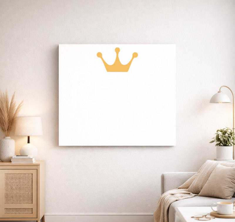 Reiki king fehér vászonkép — Fehér