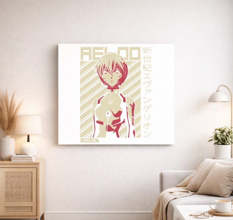 Neon Genesis Evangelion - Rei vászonkép — Fehér