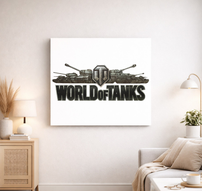 World of Tanks vászonkép — Fehér