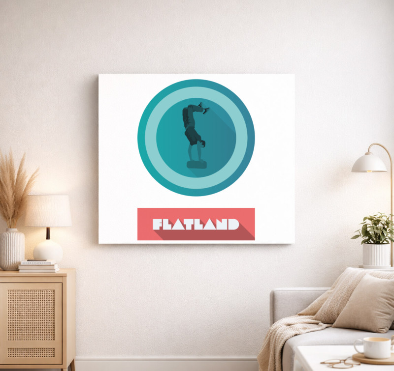 Flatland - Deszkás vászonkép — Fehér
