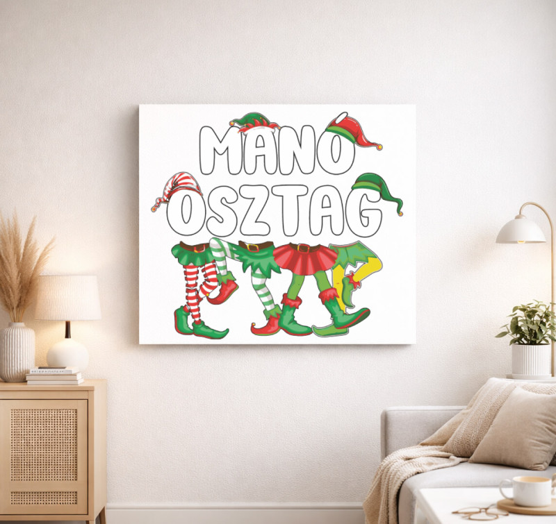 Manó osztag vászonkép — Fehér