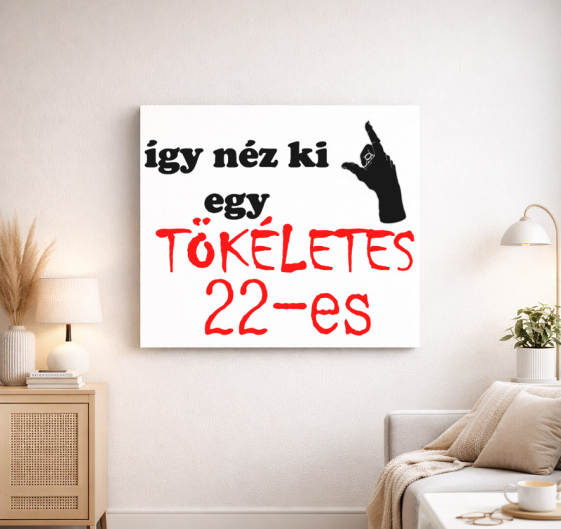 Tökéletes születésnapos vászonkép — Fehér