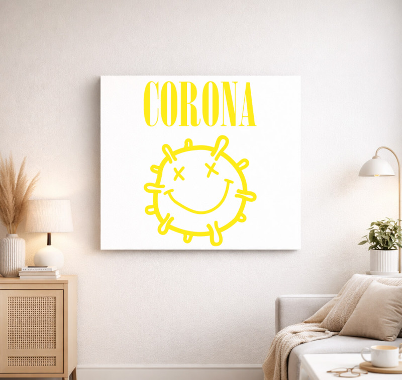 Nirvana-Corona vászonkép — Fehér