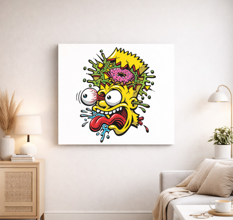 Bart Simpson vászonkép — Fehér