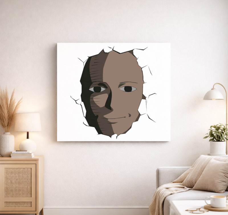 One Punch Man vicces vászonkép — Fehér