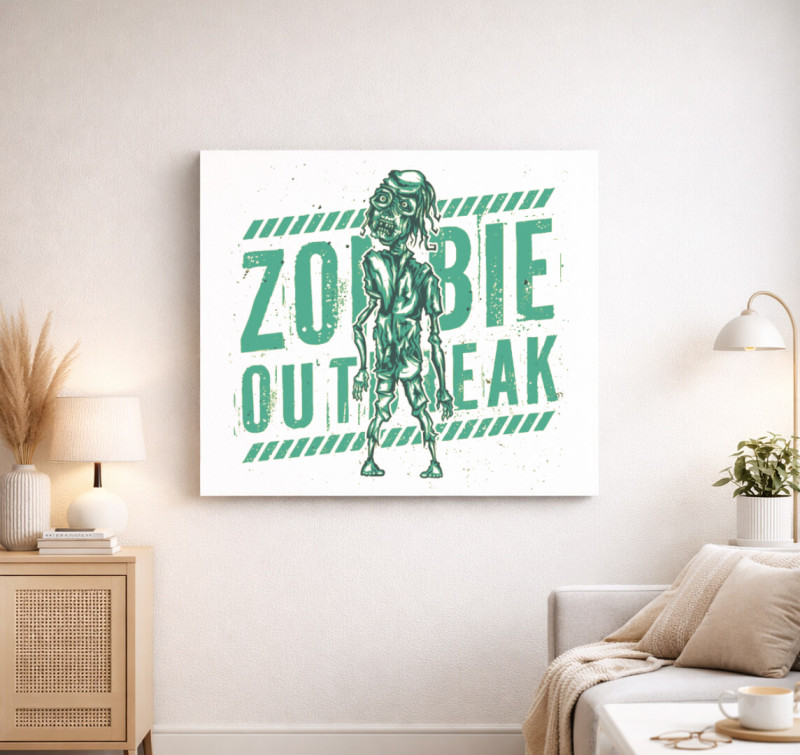 Zombis vászonkép — Fehér