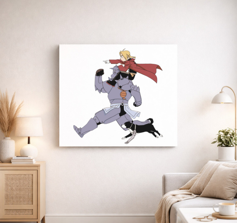 Fullmetal Alchemist előre! vászonkép — Fehér