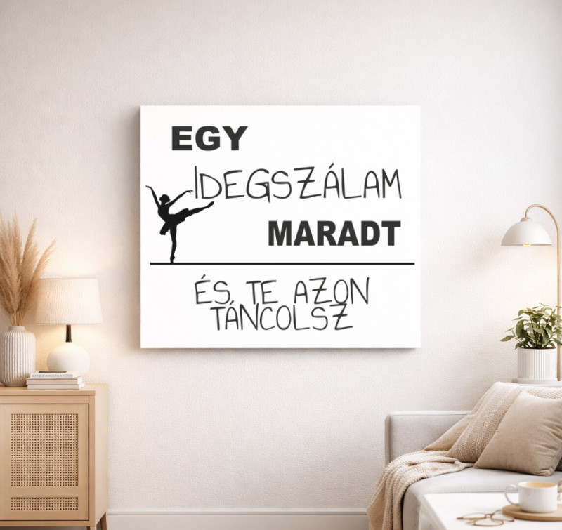 Humoros balettos vászonkép — Fehér