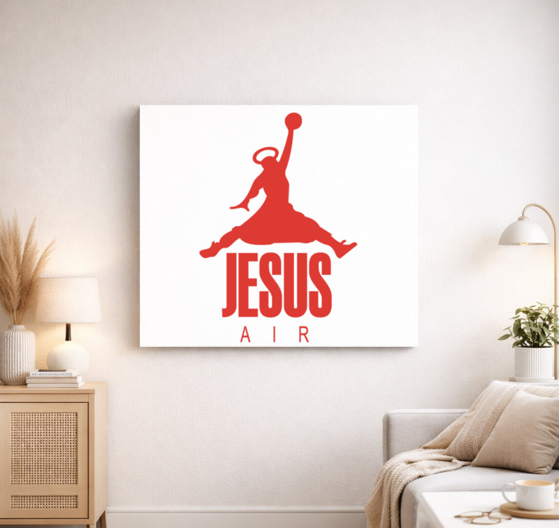 Air Jesus vászonkép — Fehér