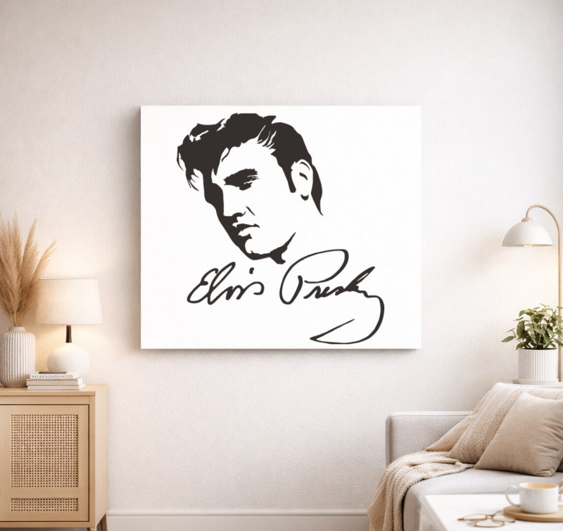 Elvis Presley vászonkép — Fehér