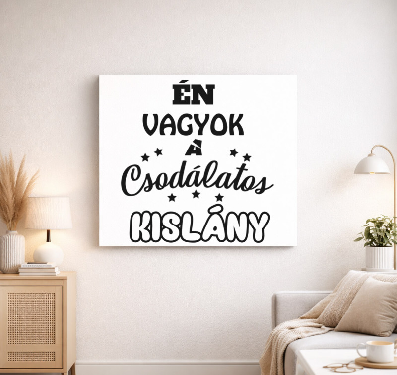 Csodálatos kislány vászonkép — Fehér