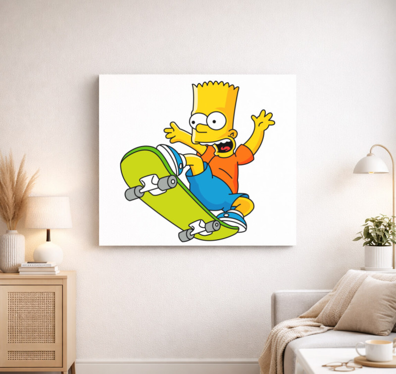 Bart (Simpson család) vászonkép — Fehér
