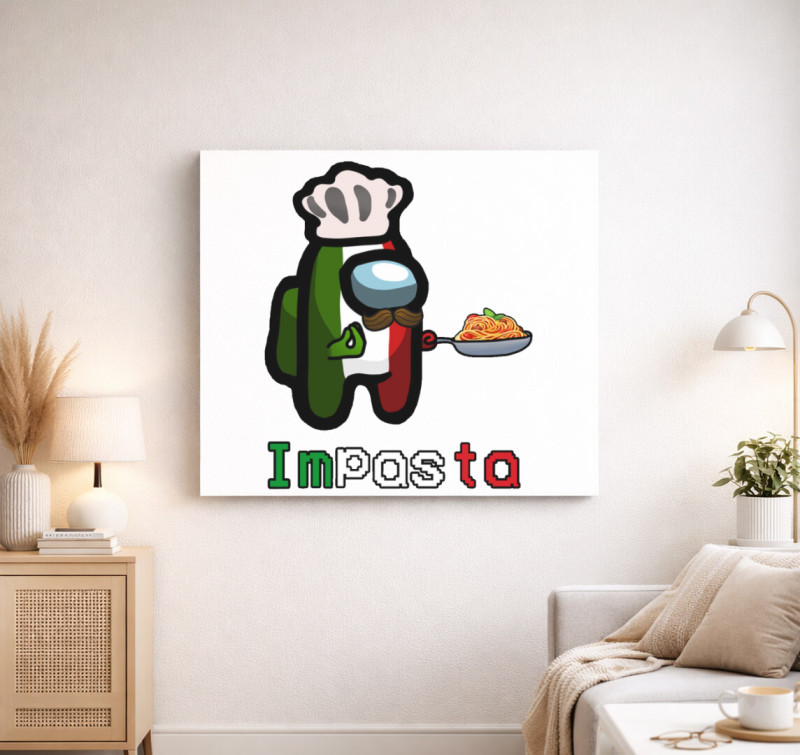 Among us Impasta vászonkép — Fehér