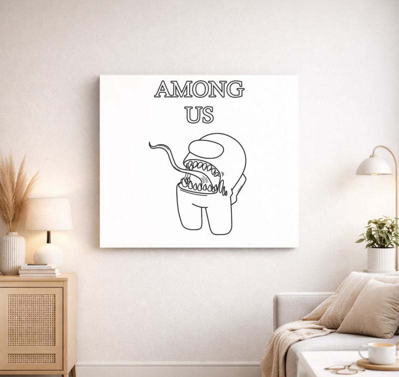 Among us- Venom vászonkép — Fehér