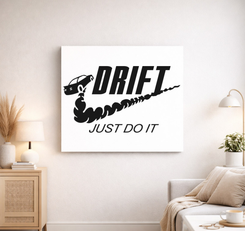 Just drift it vászonkép — Fehér