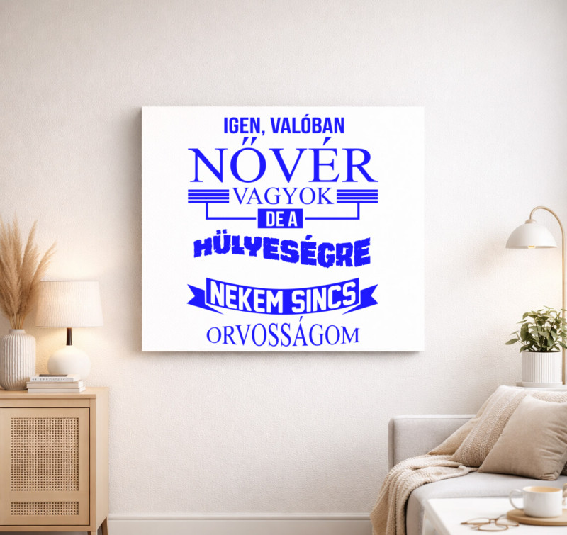 Nővér vagyok vászonkép — Fehér