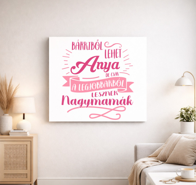 Legeslegjobb nagymama vászonkép — Fehér
