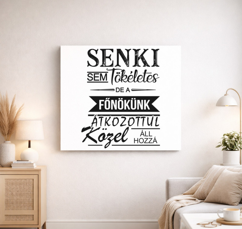 Tökéletes főnök vászonkép — Fehér