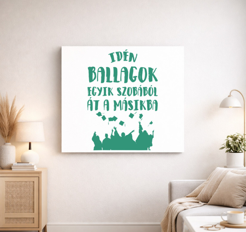 Ballagós vászonkép — Fehér