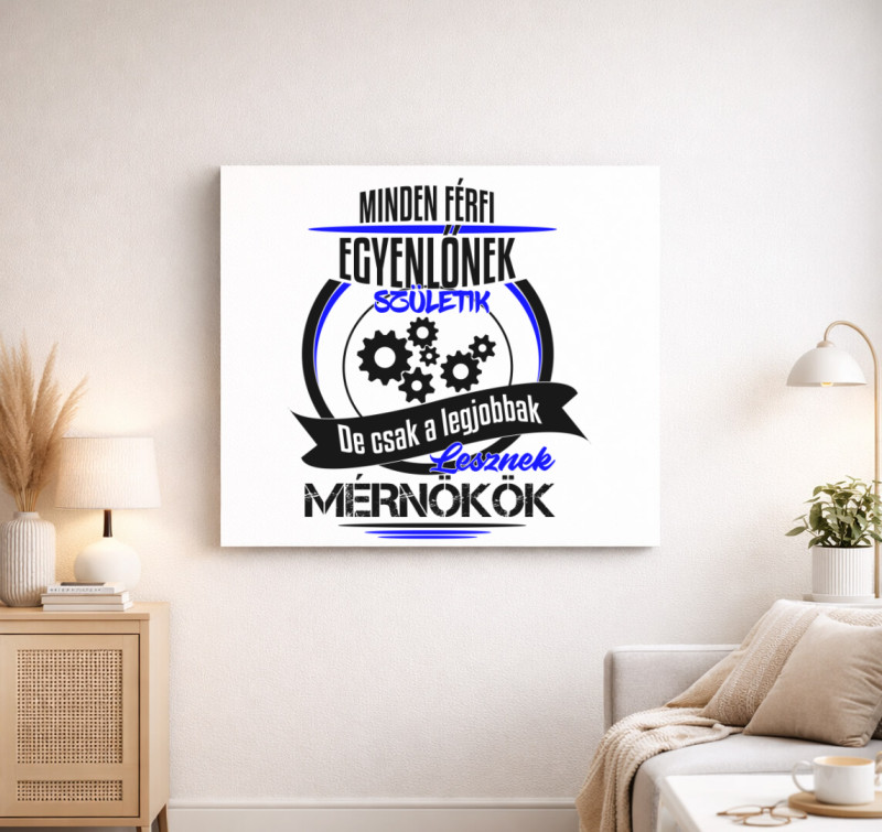 Legjobb mérnök vászonkép — Fehér