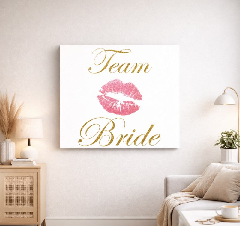 Team Bride 2 vászonkép — Fehér