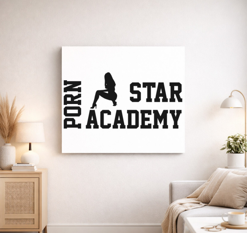 Porn star academy vászonkép — Fehér