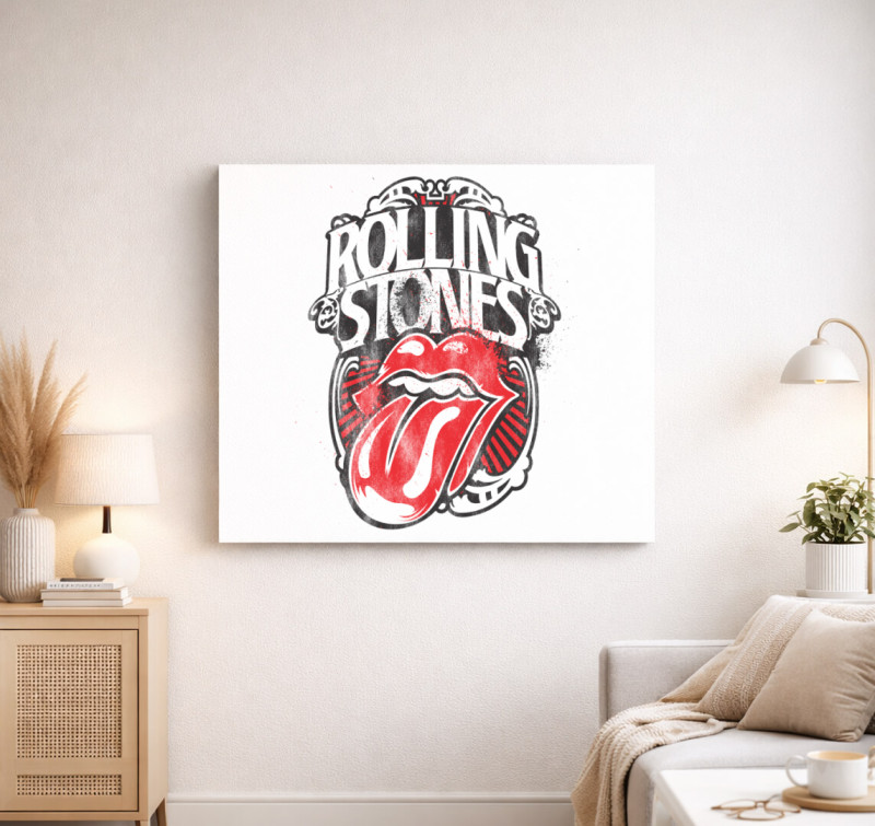 Rolling Stones vászonkép — Fehér