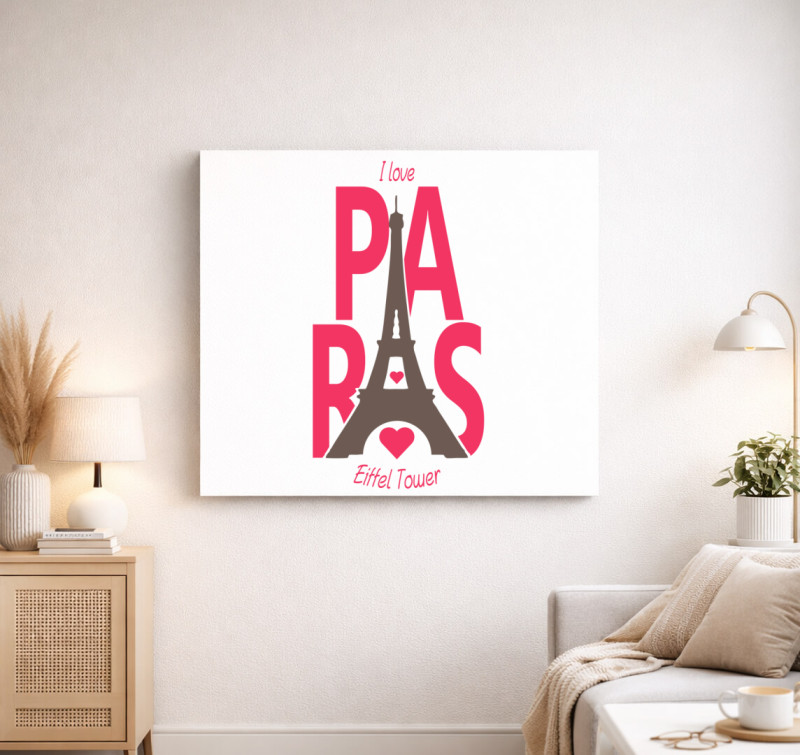 I love Paris 2.0 vászonkép — Fehér