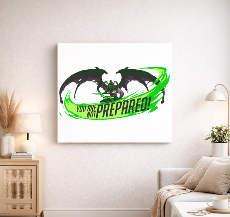 World of Warcraft Illidan Gamer vászonkép — Fehér