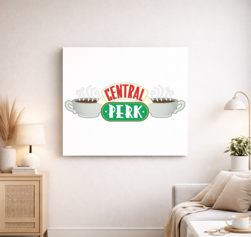 Central Perk vászonkép — Fehér