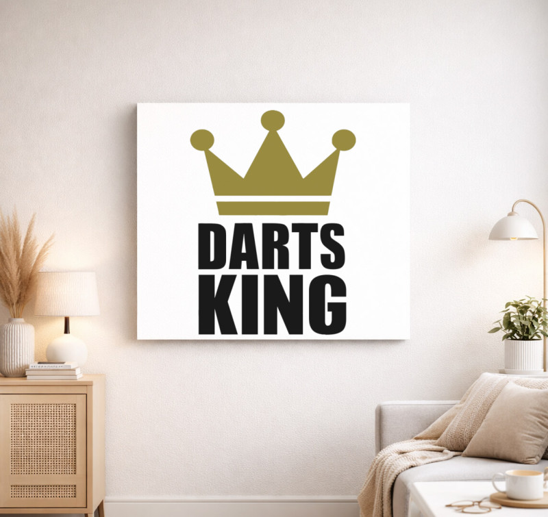 Darts King vászonkép — Fehér