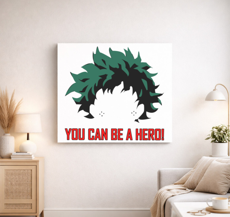 Hero Academy - you can be a hero vászonkép — Fehér