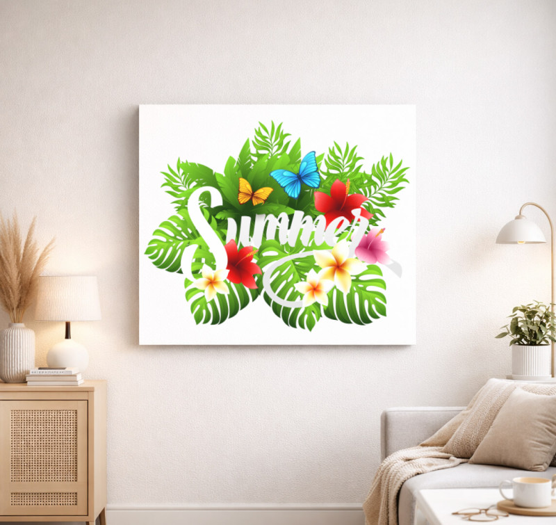 Summer vászonkép — Fehér